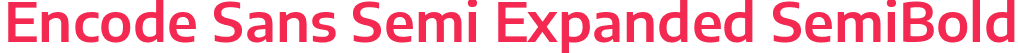 Encode Sans Semi Expanded SemiBold
